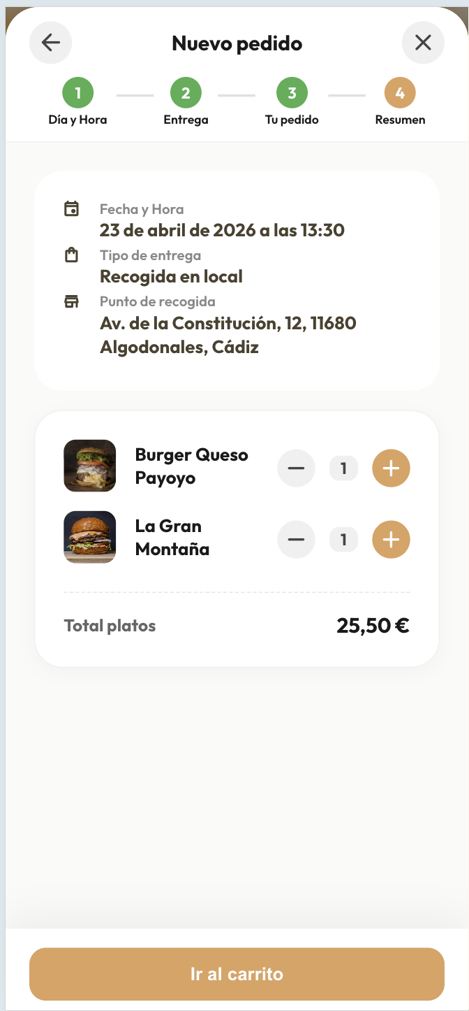 Nuevo pedido